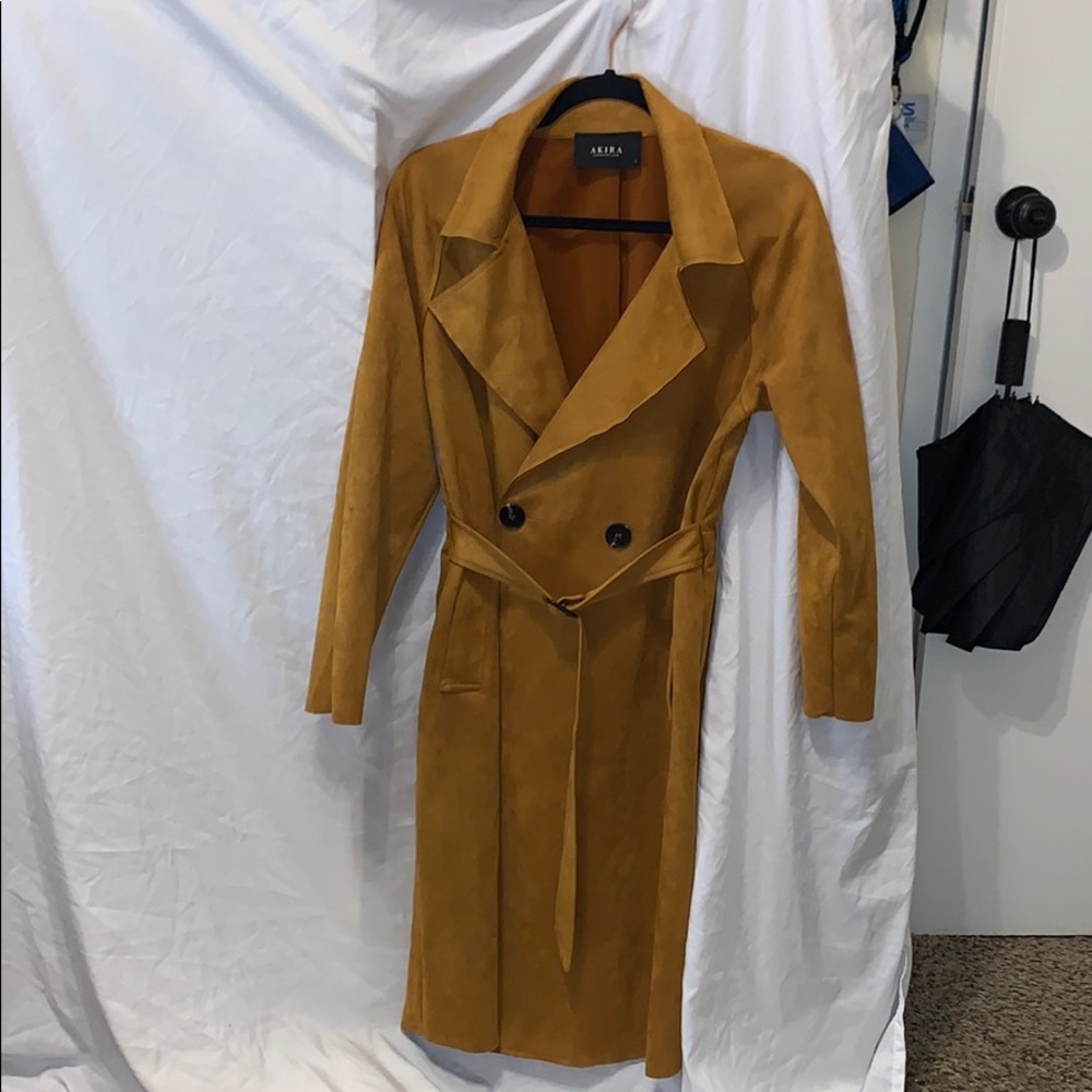 Suede Trench coat